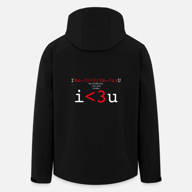 i Love you, Maths Amour - Veste softshell homme en polyester recyclé Stanley/Stella - noir