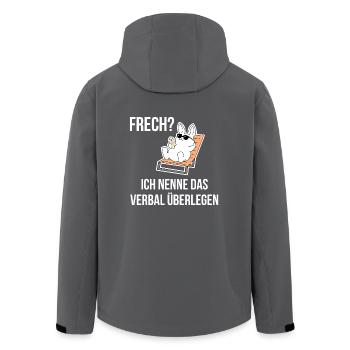 Frech Frecher Hase Statement Geek Spruch Geschenk - Recycelte Männer Softshell-Jacke von Stanley/Stella - Schwarz - Hinten - AI Model Male 185 light (185cm)