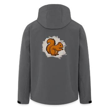 Eichhörnchen - Recycelte Männer Softshell-Jacke von Stanley/Stella - Schwarz - Hinten - AI Model Male 185 light (185cm)