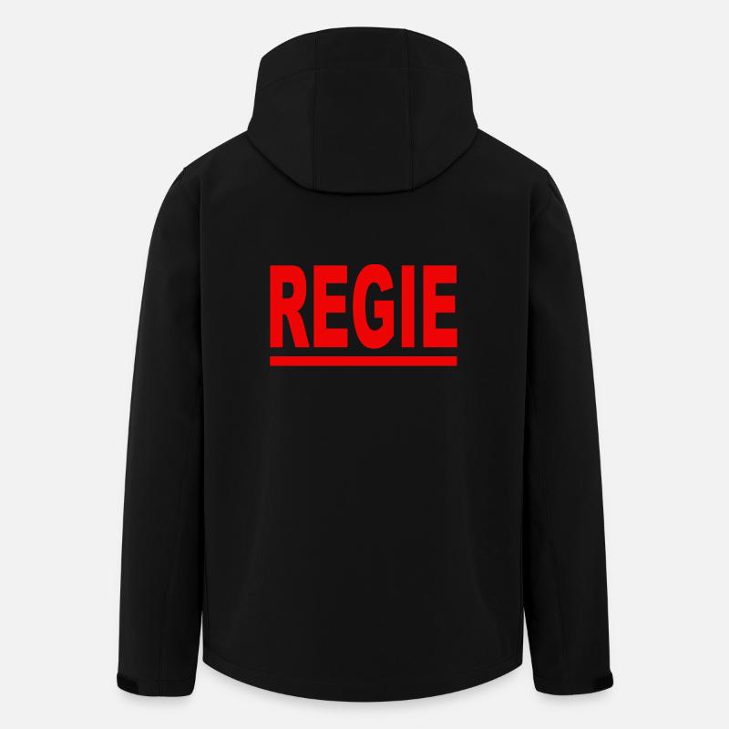 Regie rot - Recycelte Männer Softshell-Jacke von Stanley/Stella - Schwarz