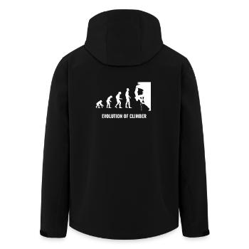 Climbing sport rock mountain nature evolution white - Men’s Recycled Softshell Jacket by Stanley/Stella - black - Back - AI Model Male 185 light (185cm)