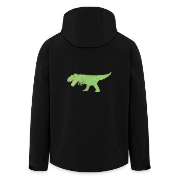 Hunting dinosaur - Men’s Recycled Softshell Jacket by Stanley/Stella - black - Back - AI Model Male 185 light (185cm)