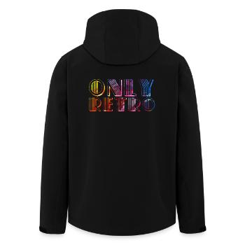 Only retro - Men’s Recycled Softshell Jacket by Stanley/Stella - black - Back - AI Model Male 185 light (185cm)