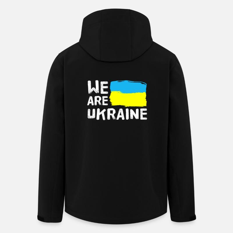 Wir sind Ukraine - Recycelte Männer Softshell-Jacke von Stanley/Stella - Schwarz