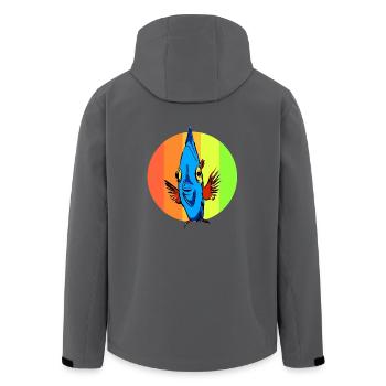 Fish nemo underwater zoo animals swim sea - Men’s Recycled Softshell Jacket by Stanley/Stella - black - Back - AI Model Male 185 light (185cm)