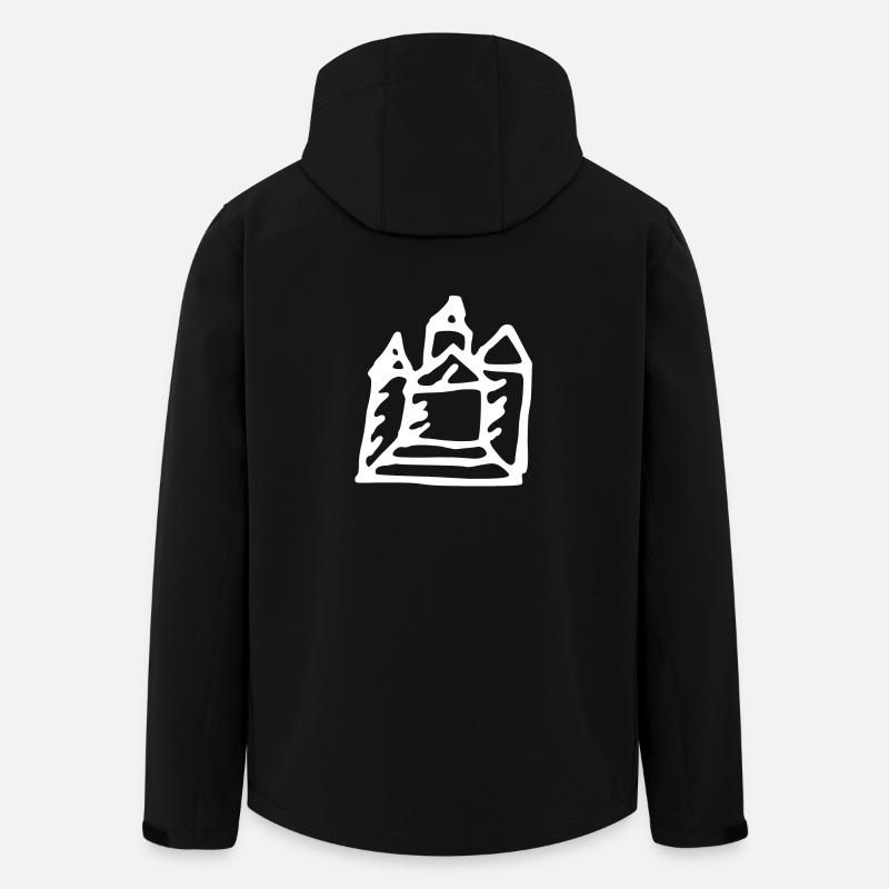 Burg (Weiß) - Recycelte Männer Softshell-Jacke von Stanley/Stella - Schwarz