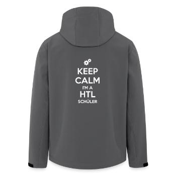 Keep Calm HTL Schüler - Recycelte Männer Softshell-Jacke von Stanley/Stella - Anthrazit - Hinten - AI Model Male 185 light (185cm)