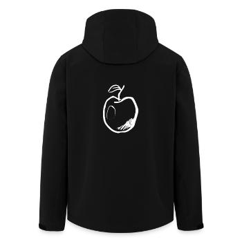 Apfel mit Stil (Weiß) - Recycelte Männer Softshell-Jacke von Stanley/Stella - Schwarz - Hinten - AI Model Male 185 light (185cm)