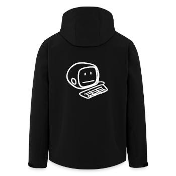 Computer Smiley Face (White) - Men’s Recycled Softshell Jacket by Stanley/Stella - black - Back - AI Model Male 185 light (185cm)