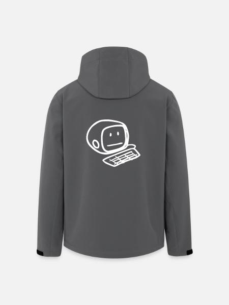 Computer Smiley Face (White) - Men’s Recycled Softshell Jacket by Stanley/Stella - black