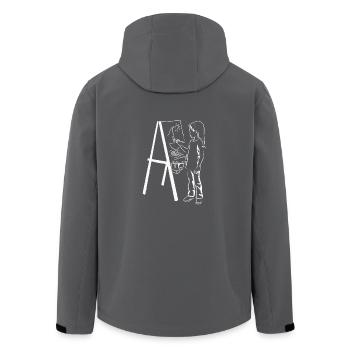 Kind Kunst Leinwand malen Künstler Geschenkidee - Recycelte Männer Softshell-Jacke von Stanley/Stella - Schwarz - Hinten - AI Model Male 185 light (185cm)
