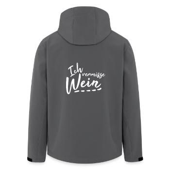 I miss wine - Men’s Recycled Softshell Jacket by Stanley/Stella - anthracite - Back - AI Model Male 185 light (185cm)
