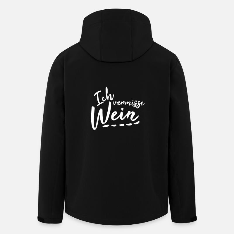 Ich vermisse Wein - Recycelte Männer Softshell-Jacke von Stanley/Stella - Schwarz