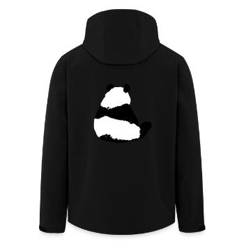 panda - Men’s Recycled Softshell Jacket by Stanley/Stella - black - Back - AI Model Male 185 light (185cm)
