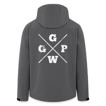 GG WP | Cooles Gaming/ Gamer Design - Recycelte Männer Softshell-Jacke von Stanley/Stella - Schwarz - Hinten - AI Model Male 185 light (185cm)