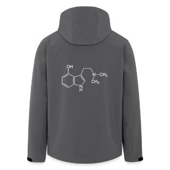 Psilocine molécule - Veste softshell homme en polyester recyclé Stanley/Stella - noir - Dos - AI Model Male 185 light (185cm)