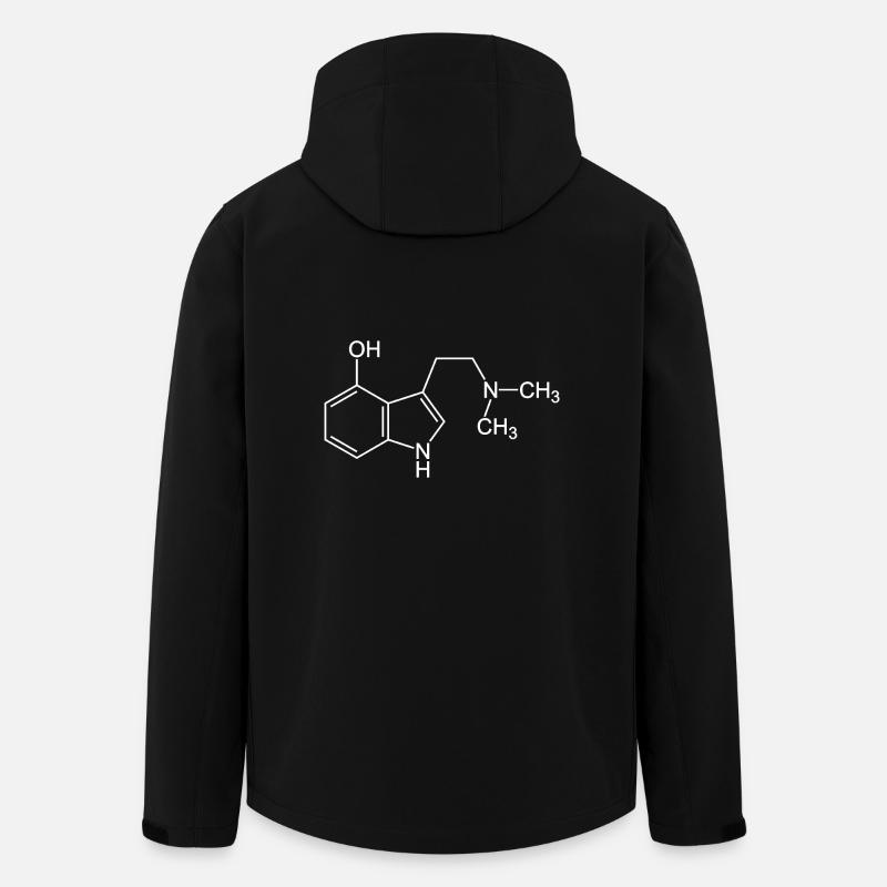 Psilocin Molekül - Recycelte Männer Softshell-Jacke von Stanley/Stella - Schwarz