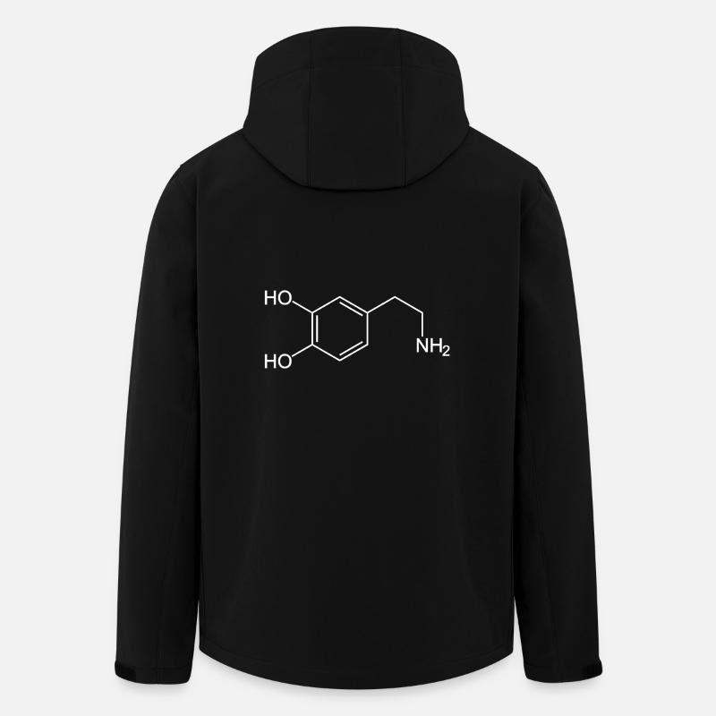 Dopamine Molecule - Men’s Recycled Softshell Jacket by Stanley/Stella - black