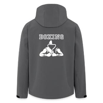 Boxe Sport Sport De combat Gant de boxe Cadeau - Veste softshell homme en polyester recyclé Stanley/Stella - charbon - Dos - AI Model Male 185 light (185cm)