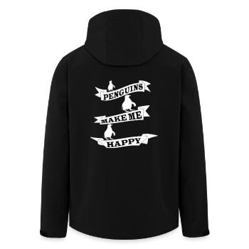 Pinguin - Recycelte Männer Softshell-Jacke von Stanley/Stella - Schwarz - Hinten - AI Model Male 185 light (185cm)