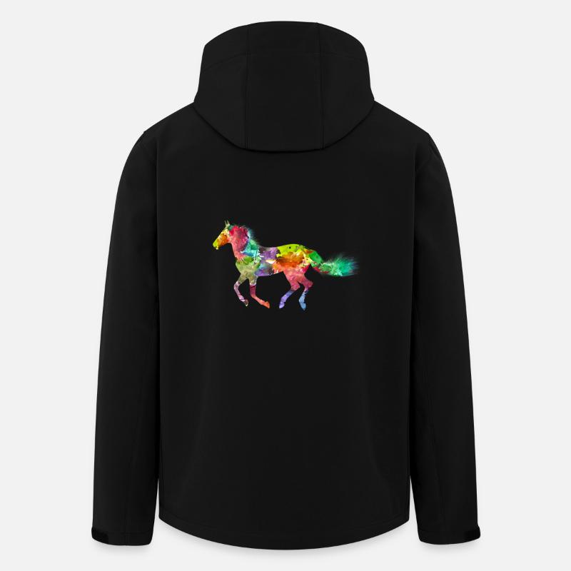 Pferd Farbe - Recycelte Männer Softshell-Jacke von Stanley/Stella - Schwarz