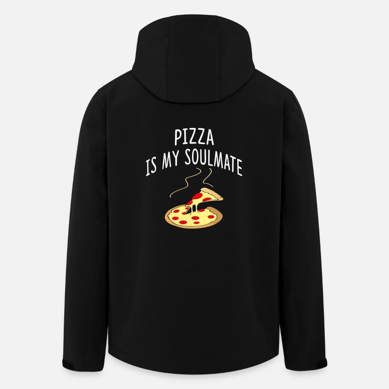 Pizza - Men’s Recycled Softshell Jacket by Stanley/Stella - black