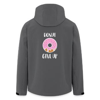 lustige Donut Sprüche - Recycelte Männer Softshell-Jacke von Stanley/Stella - Schwarz - Hinten - AI Model Male 185 light (185cm)