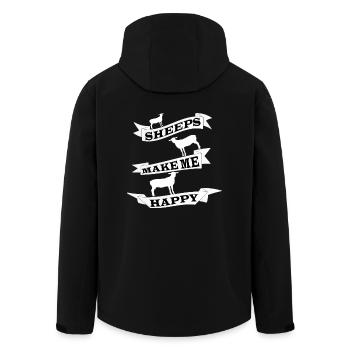 Schaf - Recycelte Männer Softshell-Jacke von Stanley/Stella - Schwarz - Hinten - AI Model Male 185 light (185cm)