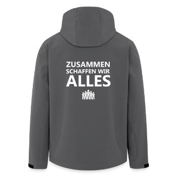 Ensemble, nous créons tout - Veste softshell homme en polyester recyclé Stanley/Stella - noir - Dos - AI Model Male 185 light (185cm)