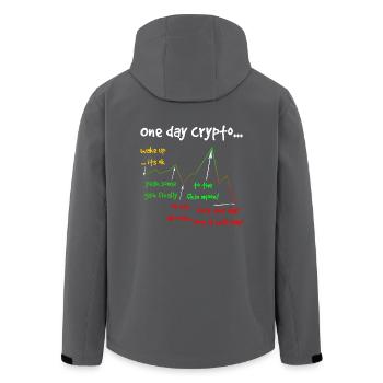 One day crypto - Recycelte Männer Softshell-Jacke von Stanley/Stella - Schwarz - Hinten - AI Model Male 185 light (185cm)