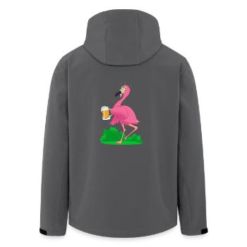 Le flamant ivrogne - Veste softshell homme en polyester recyclé Stanley/Stella - noir - Dos - AI Model Male 185 light (185cm)