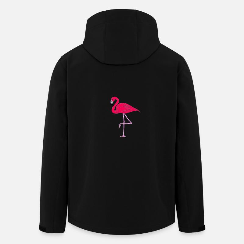 Flamant rose - Veste softshell homme en polyester recyclé Stanley/Stella - noir