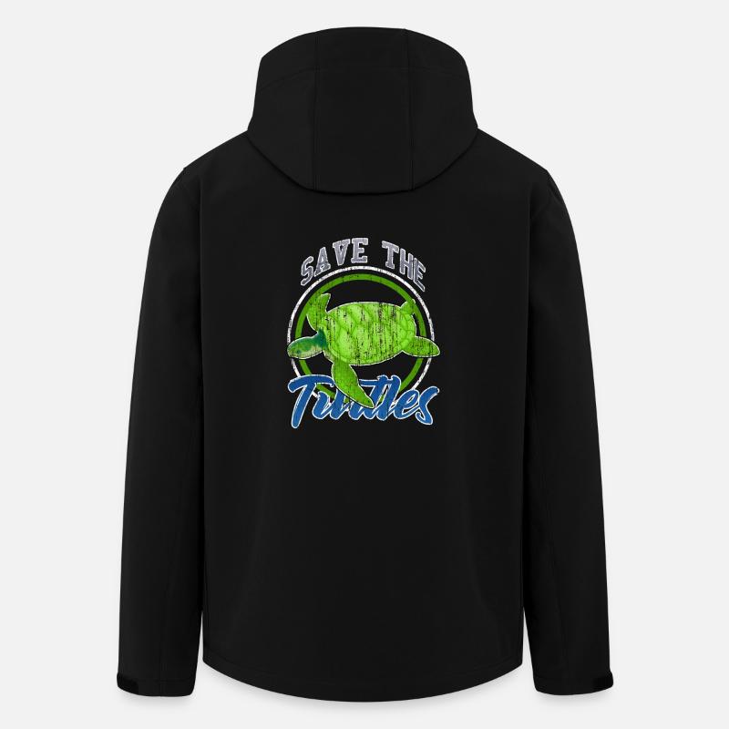 turtles - Men’s Recycled Softshell Jacket by Stanley/Stella - black
