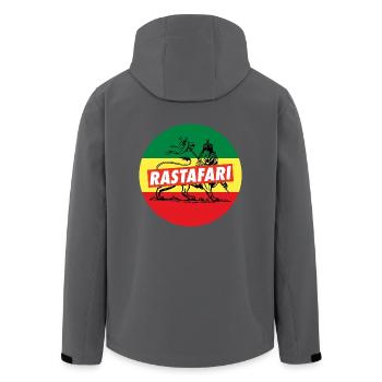 Rastafari - Lion of Judah Reggae Rasta Roots Shirt - Recycelte Männer Softshell-Jacke von Stanley/Stella - Schwarz - Hinten - AI Model Male 185 light (185cm)
