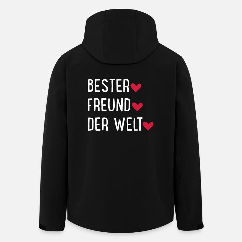 Freund - Recycelte Männer Softshell-Jacke von Stanley/Stella - Schwarz