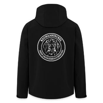 RAUHAARTECKEL Jagdgebrauchshund Jagdhund Wilsigns - Recycelte Männer Softshell-Jacke von Stanley/Stella - Schwarz - Hinten - AI Model Male 185 light (185cm)