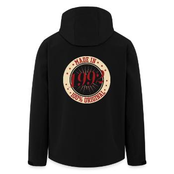 Fabriqué en 1992, l’original - Veste softshell homme en polyester recyclé Stanley/Stella - noir - Dos - AI Model Male 185 light (185cm)