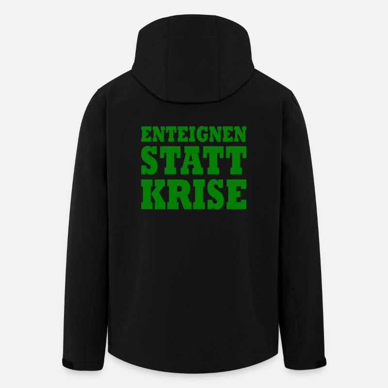 Enteignen statt krise - Recycelte Männer Softshell-Jacke von Stanley/Stella - Schwarz