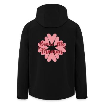 BONNE FÊTE MAMAN. MAMAN. FÊTE DES MÈRES. JE T'AIME - Veste softshell homme en polyester recyclé Stanley/Stella - noir - Dos - AI Model Male 185 light (185cm)