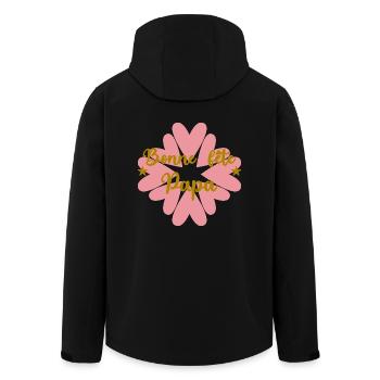 BONNE FÊTE PAPA. PAPA. FÊTE DES PÈRES. BONNE FÊTE - Veste softshell homme en polyester recyclé Stanley/Stella - noir - Dos - AI Model Male 185 light (185cm)