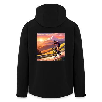 Chasing the last Light of Day - Men’s Recycled Softshell Jacket by Stanley/Stella - black - Back - AI Model Male 185 light (185cm)