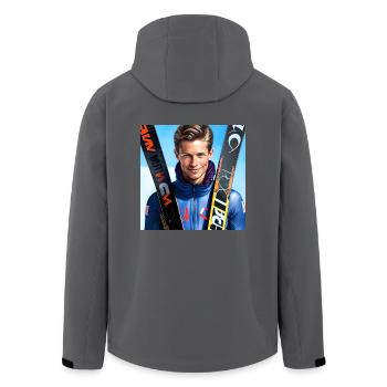 Ski Jumper - Men’s Recycled Softshell Jacket by Stanley/Stella - black - Back - AI Model Male 185 light (185cm)