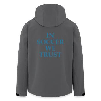 Dans le football, nous avons confiance - Veste softshell homme en polyester recyclé Stanley/Stella - noir - Dos - AI Model Male 185 light (185cm)
