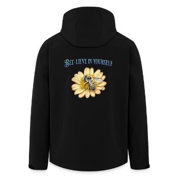 Bienen-Glaube an dich selbst, niedliches Bienen-Design - Recycelte Männer Softshell-Jacke von Stanley/Stella - Schwarz - Hinten - AI Model Male 185 light (185cm)