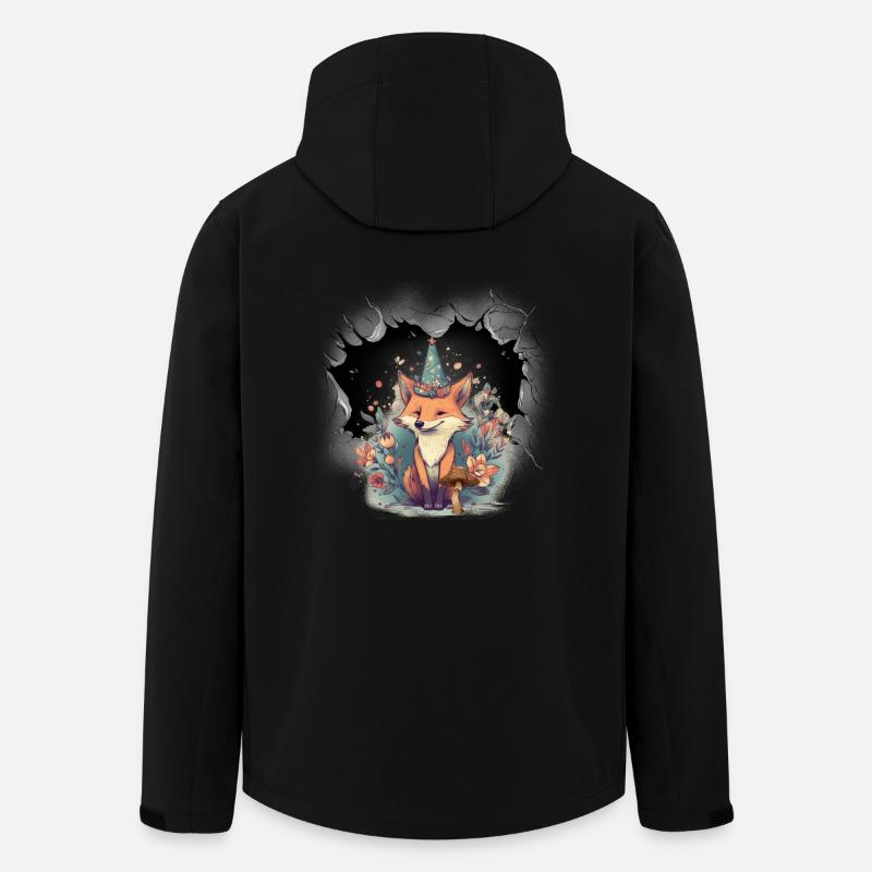 mystisch Fuchs Füchse Märchen Märchenfigur Kind - Recycelte Männer Softshell-Jacke von Stanley/Stella - Schwarz