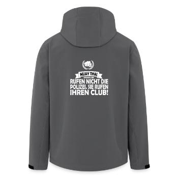 Muay thai, fighting, thaiboxen, muay thai geschenk - Recycelte Männer Softshell-Jacke von Stanley/Stella - Schwarz - Hinten - AI Model Male 185 light (185cm)
