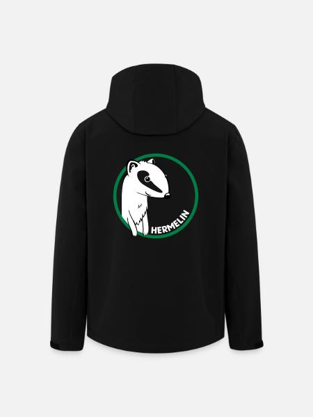 Hermelin - Recycelte Männer Softshell-Jacke von Stanley/Stella - Schwarz