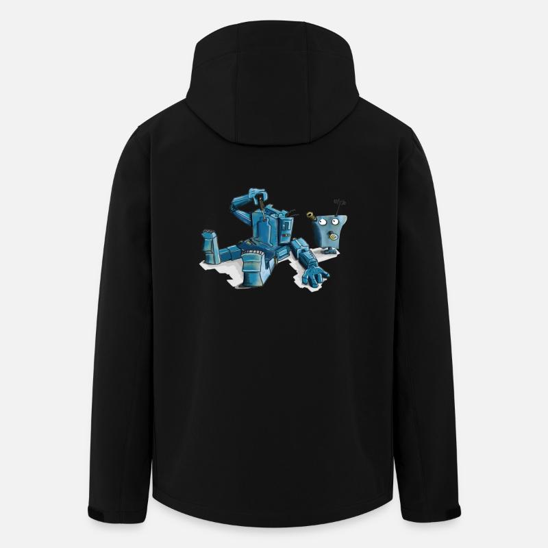 robot - Men’s Recycled Softshell Jacket by Stanley/Stella - black