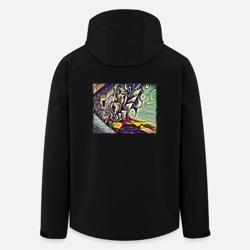 Street Art Gap - Recycelte Männer Softshell-Jacke von Stanley/Stella - Schwarz