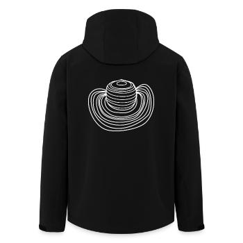 Chapeau Sombrero - Veste softshell homme en polyester recyclé Stanley/Stella - noir - Dos - AI Model Male 185 light (185cm)